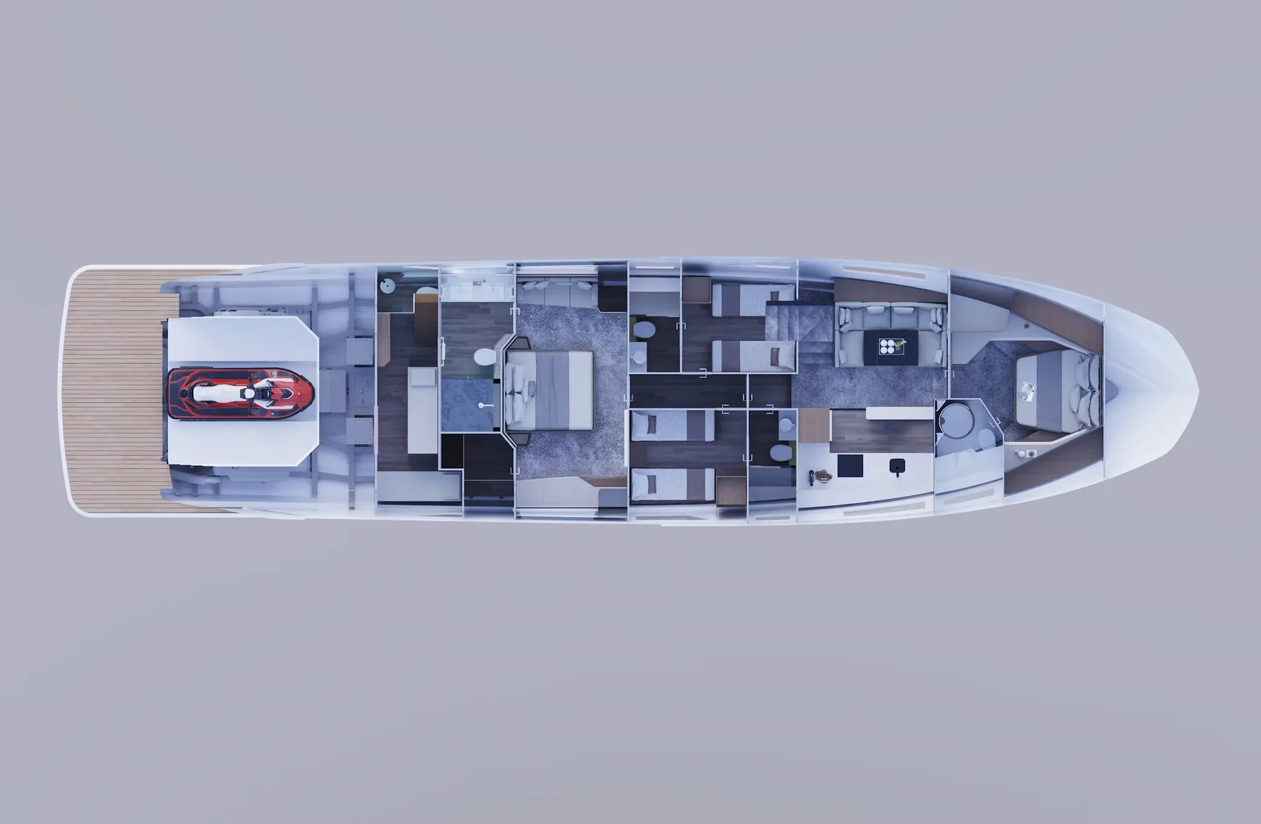 Schaefer 26M lower deck cabin plan
