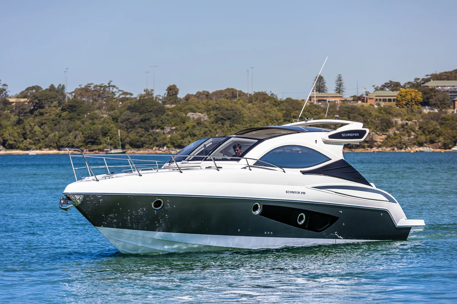 Schaefer 375 HT at anchor on Sydney Harbour