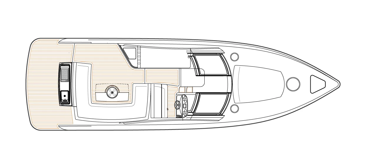 Schaefer 375 HT main deck plan