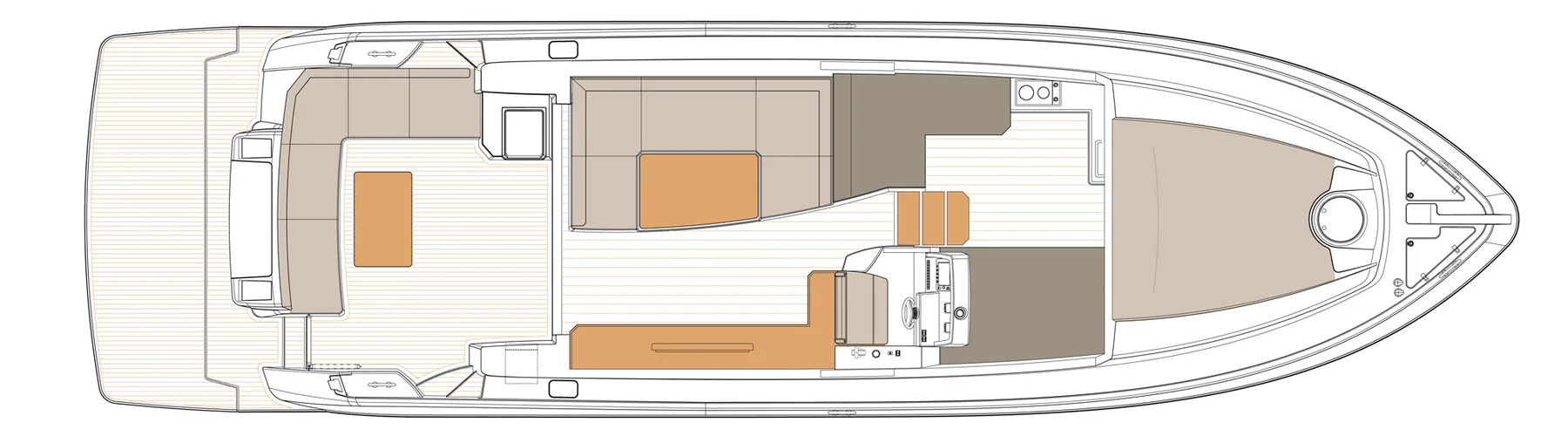 Schaefer 510 GTS main deck plan, option 2