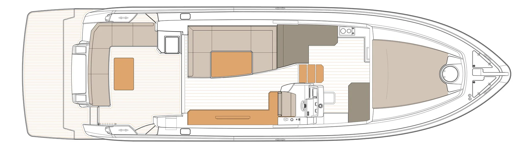 Schaefer 510 GTS main deck plan, option 3