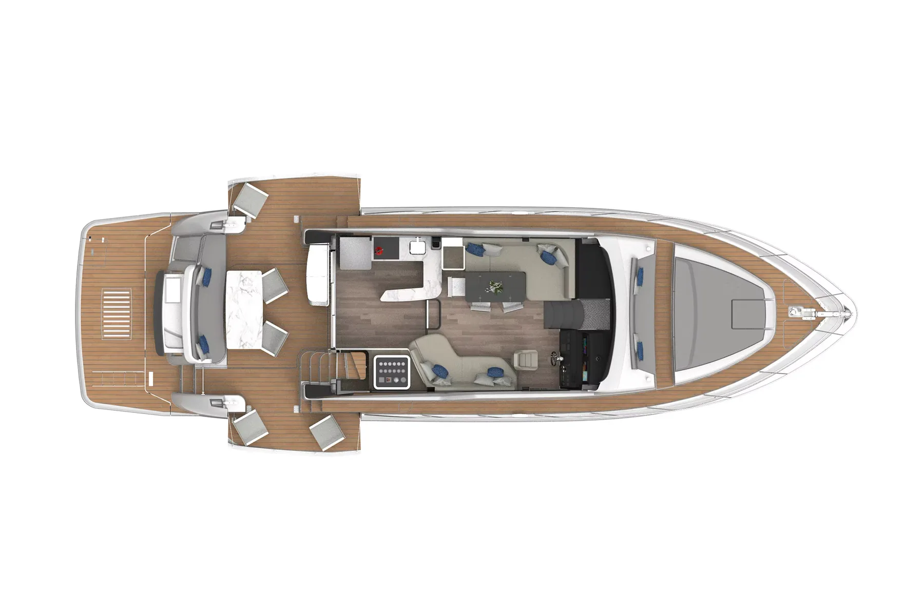 Schaefer 600 main deck plan