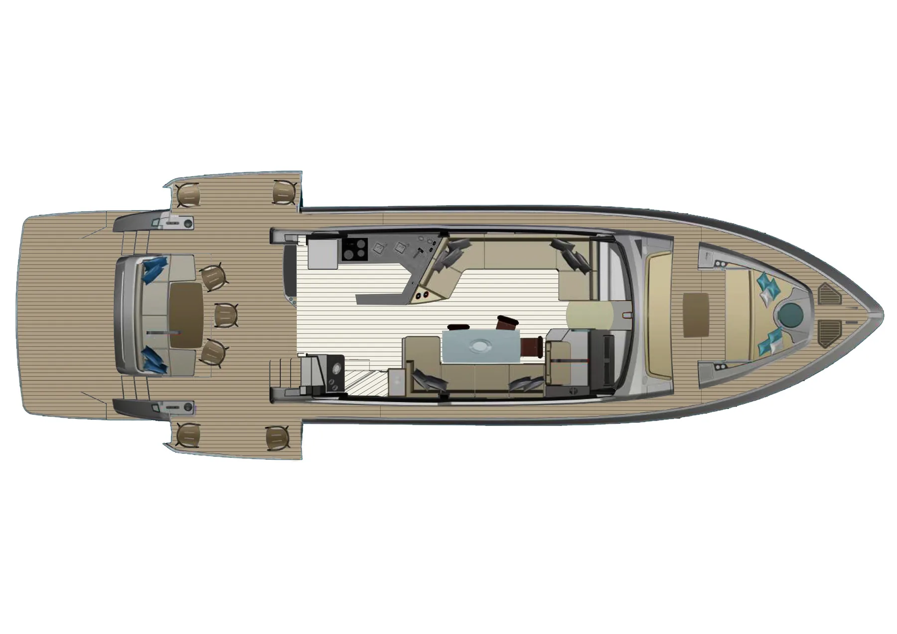 Schaefer 660 main deck plan