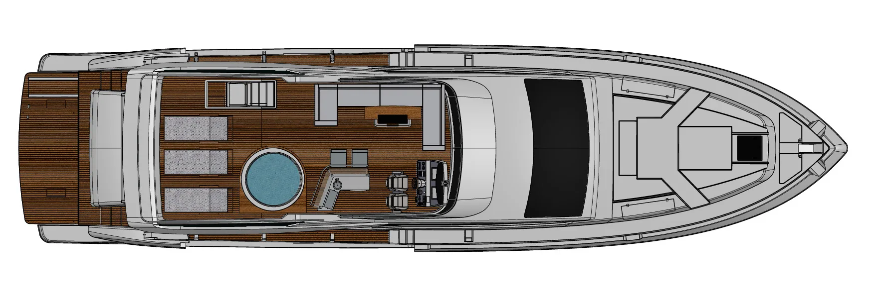 Schaefer 770 flybridge deck plan