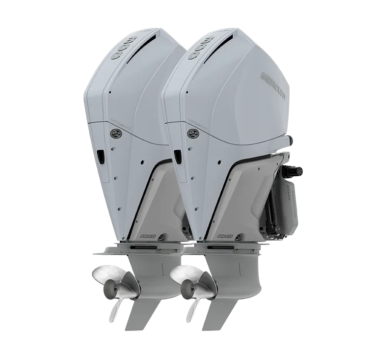 Twin Mercury V-8 Verado 300 hp outboards